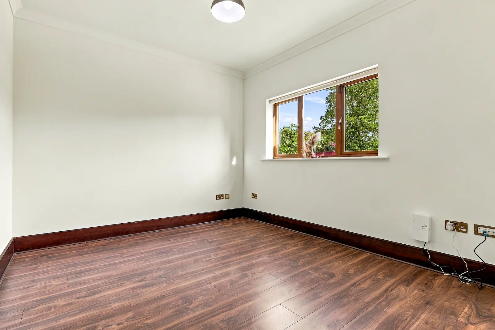 Empty bedroom before virtual staging